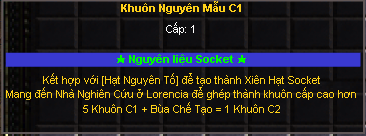 Tooltip Khuôn Nguyên Mẫu C1